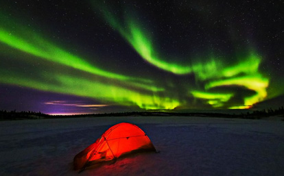 冬季加拿大落基山黄刀极光摄影团-圆北极光梦幻冰雪摄影之旅